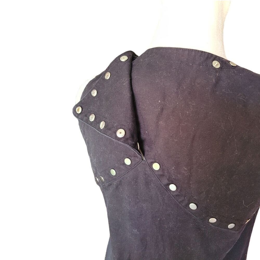 Kate Spade Saturday Black Studded Sleeveless Sheath Dress 2 Party Silver Luxury - Picture 6 of 9